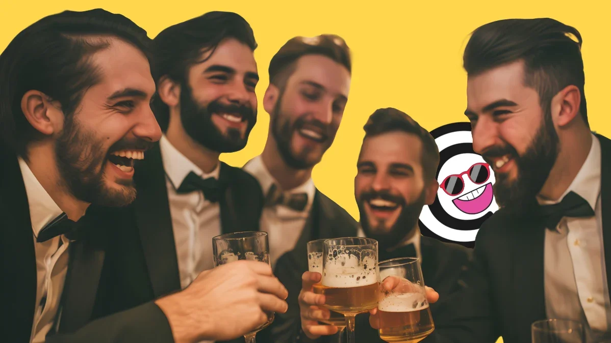 Grupo de amigos en despedida de soltero en España