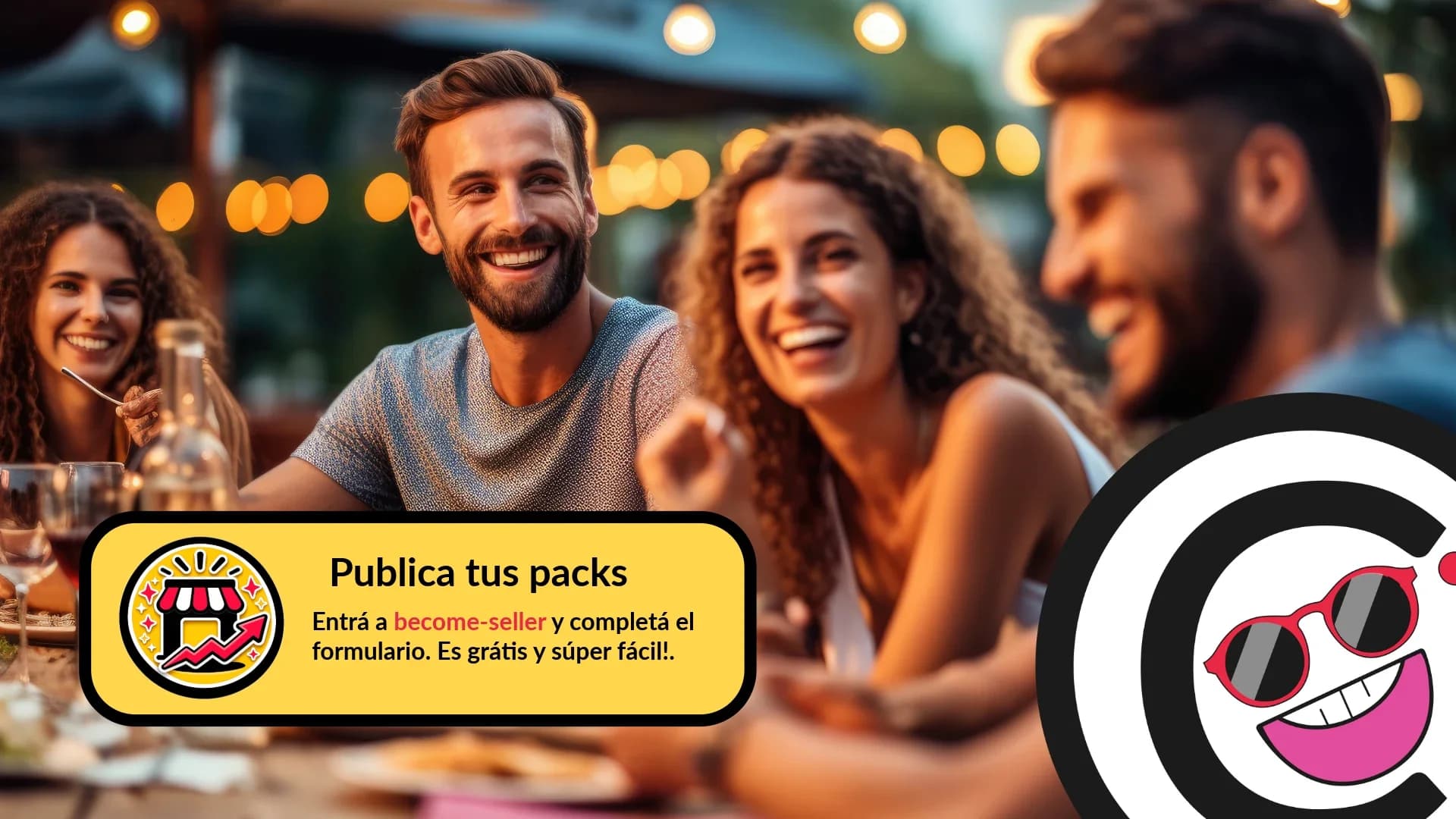 Grupo de amigos divirtiéndose en una experiencia grupal original