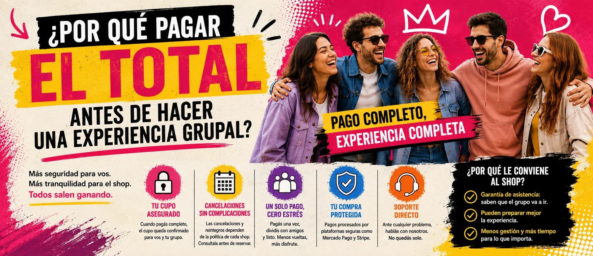 Una mano sosteniendo una tarjeta de crédito, simbolizando el pago seguro de una experiencia grupal.