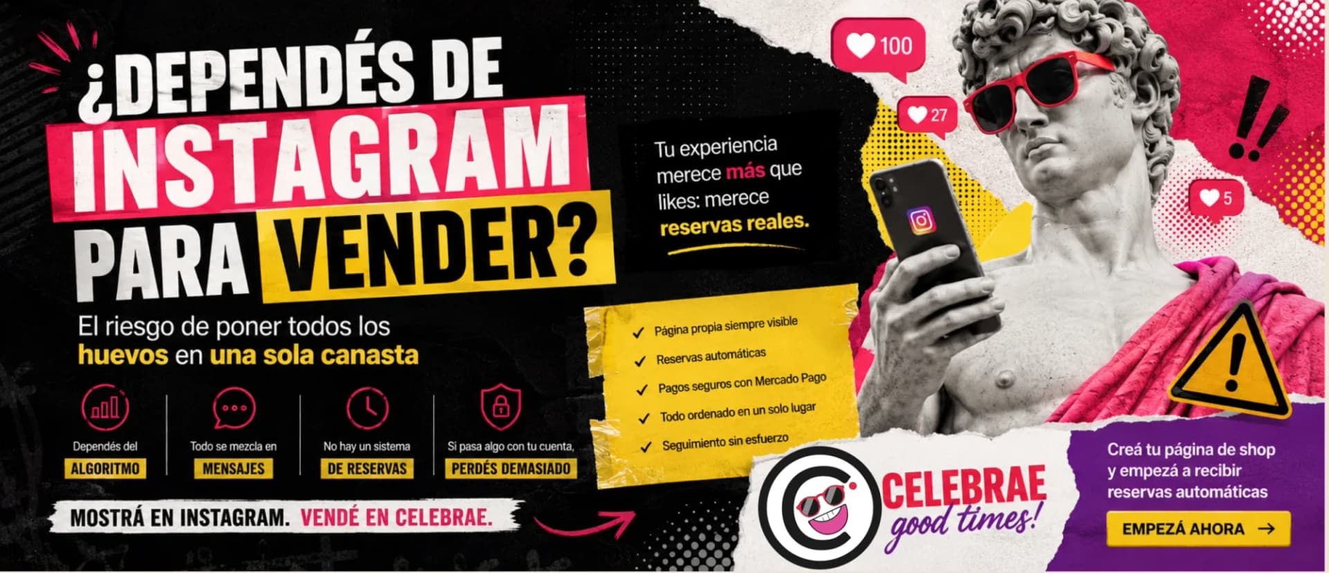 vender experiencias sin depender de Instagram - Celebrae B2B
