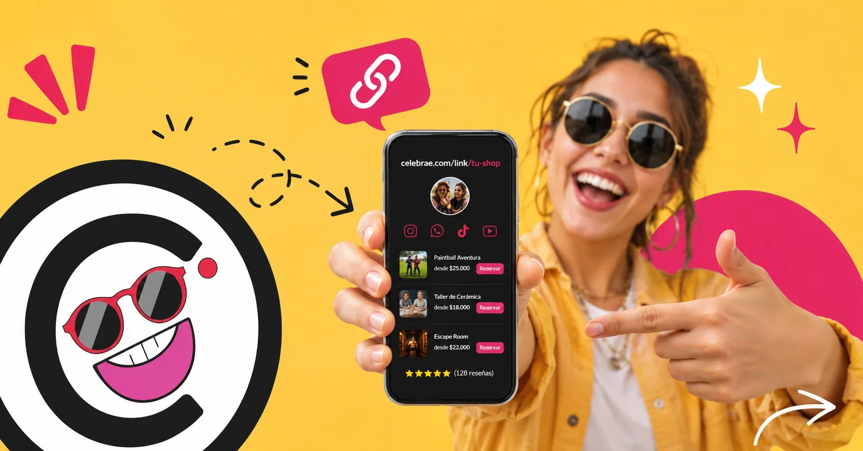 Página de links de Celebrae para Instagram