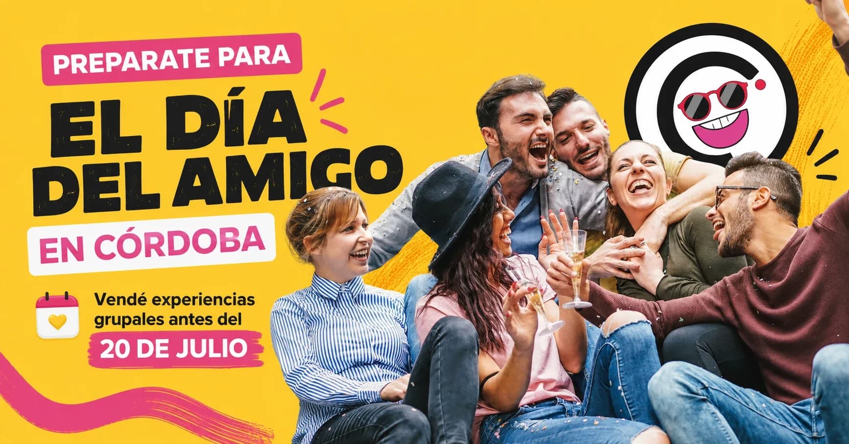 Personas celebrando el Día del Amigo en Córdoba con una experiencia grupal