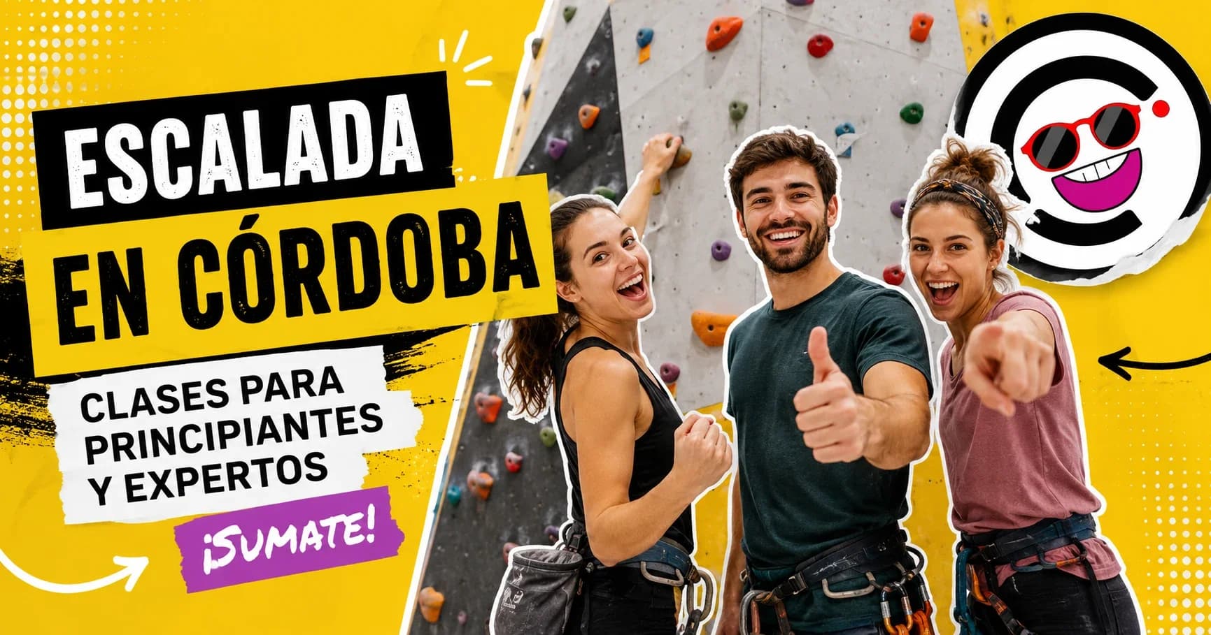Personas escalando en un rocódromo de Siurana Escalada en Córdoba