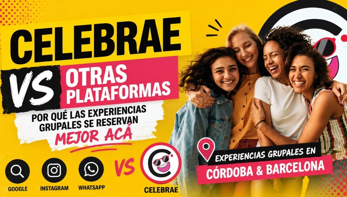 Comparativa de Celebrae con otras plataformas para reservar experiencias grupales