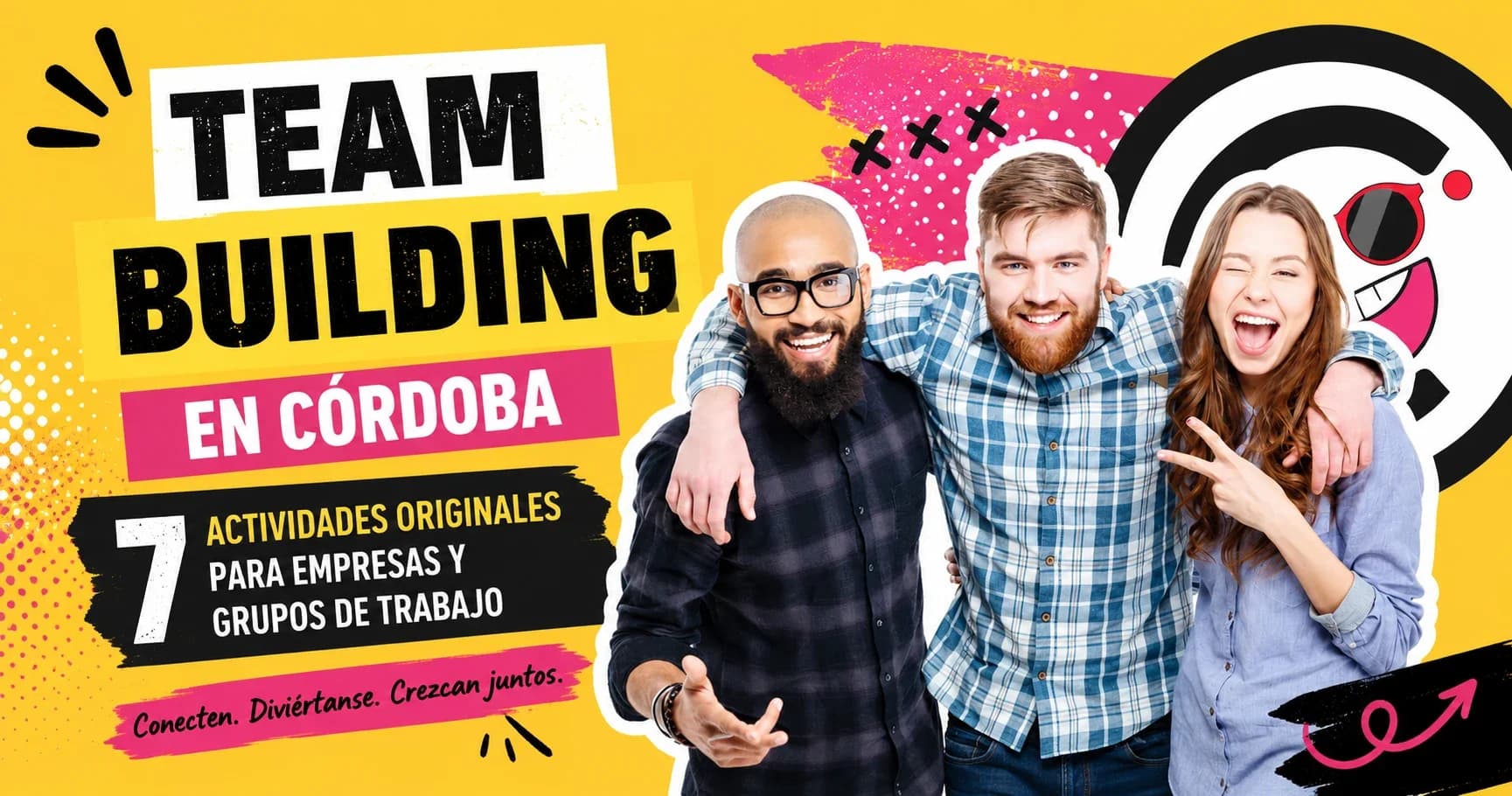 Equipo de trabajo participando en una actividad de team building en Córdoba