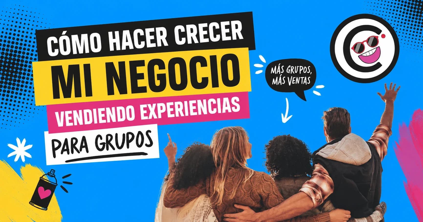Personas celebrando en una experiencia grupal, simbolizando el crecimiento de un negocio