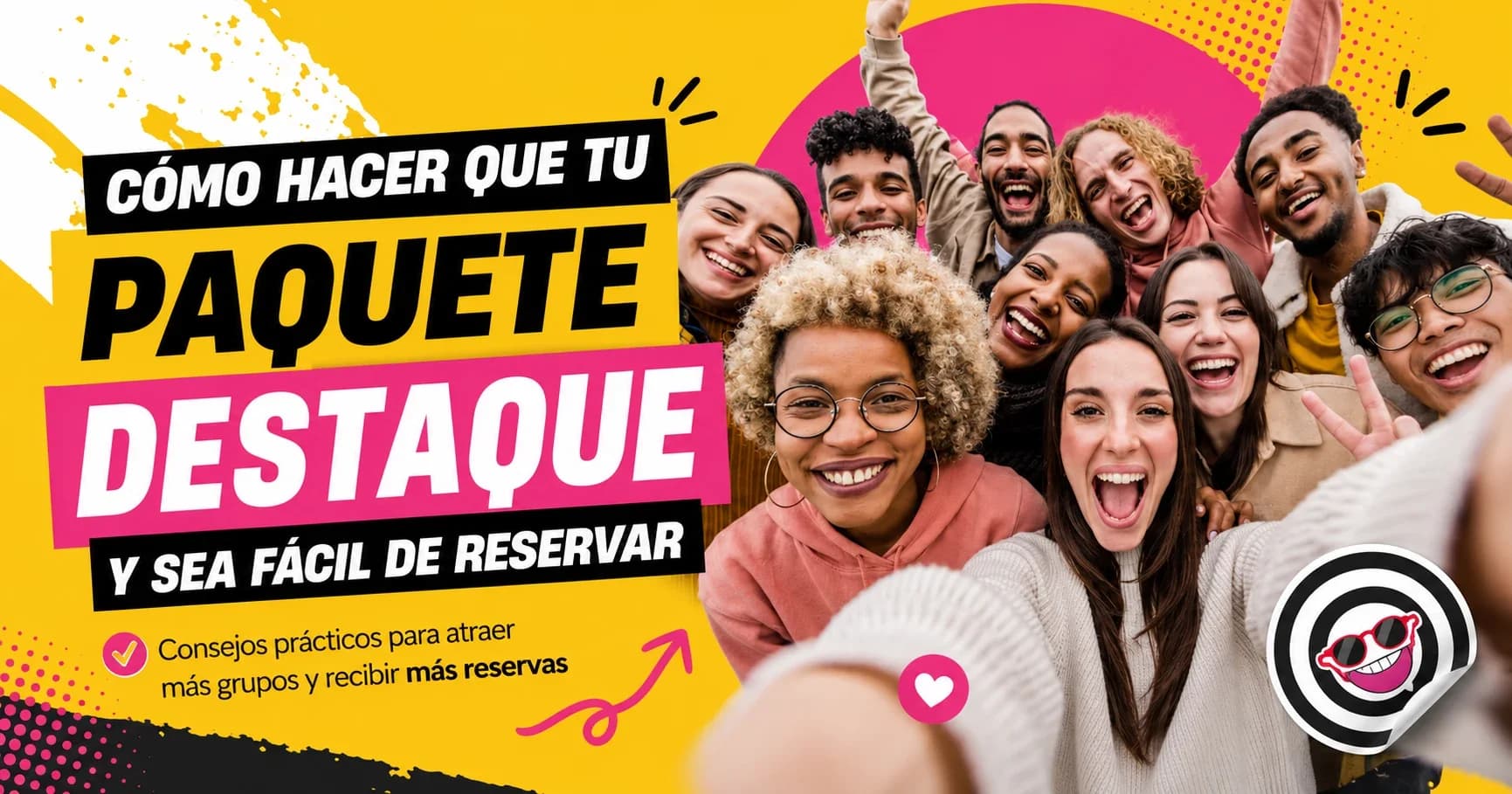 Persona organizando un evento grupal con un paquete de experiencias