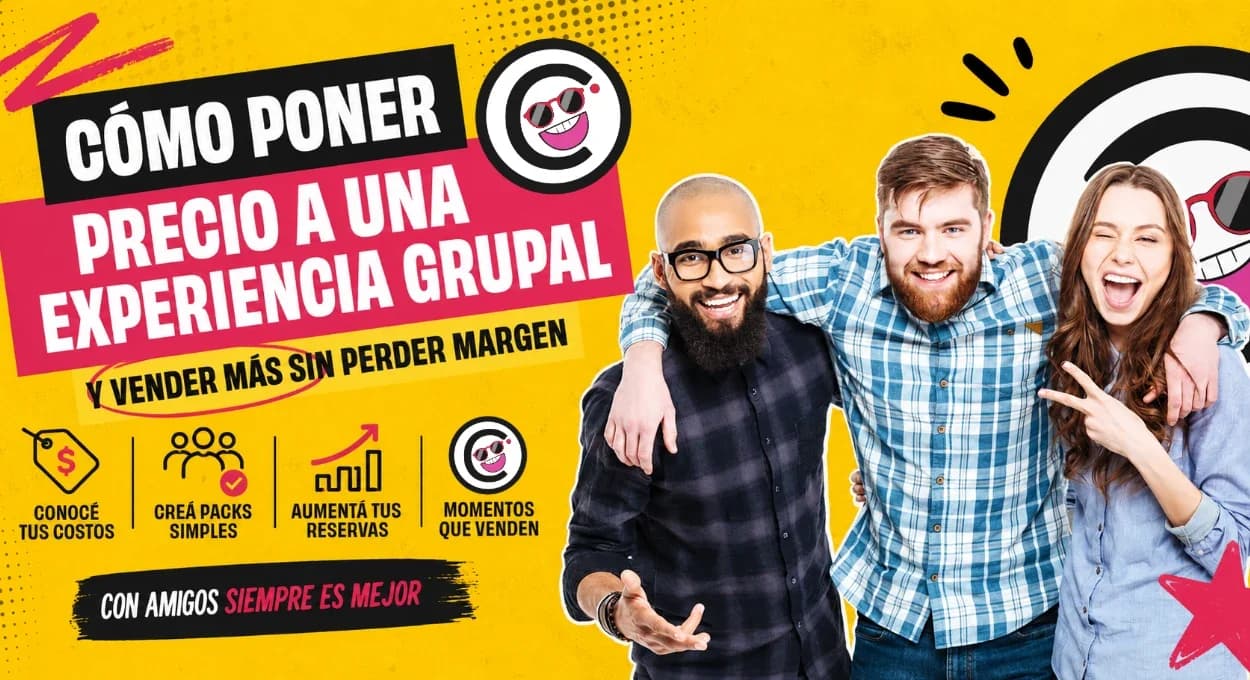 Persona calculando precios para experiencias grupales en una pizarra