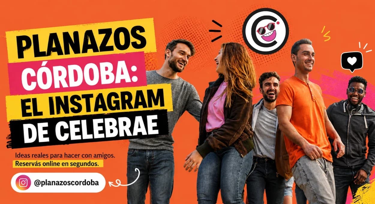 Logo de Celebrae con el nombre Planazos Córdoba y el icono de Instagram.