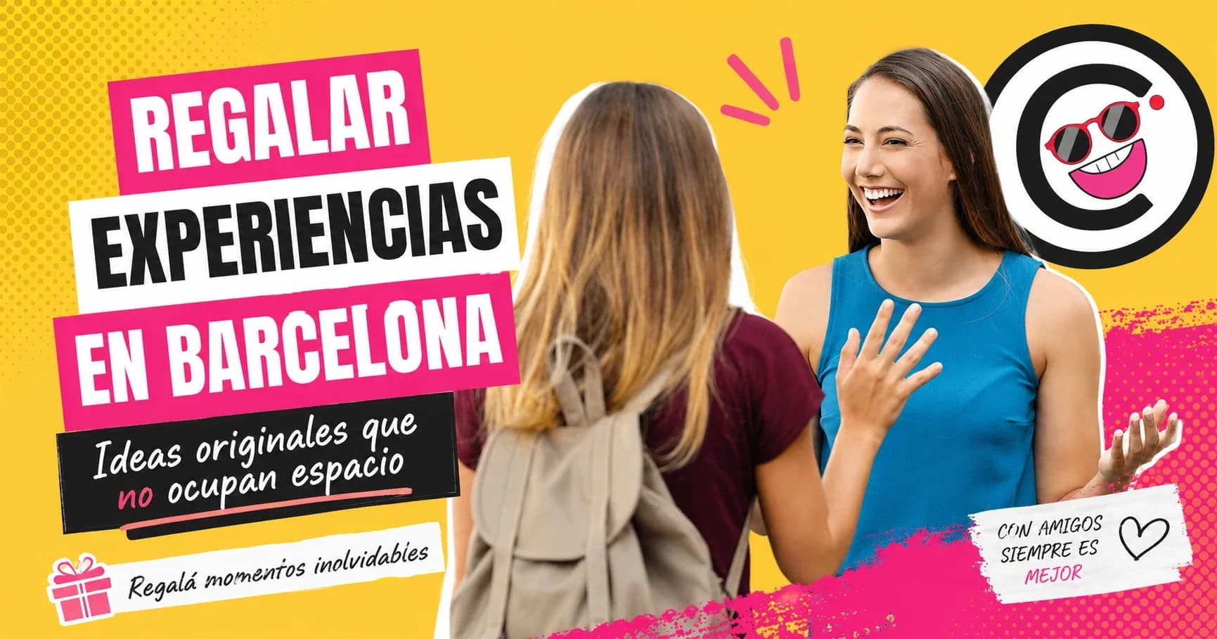 Persona recibiendo un regalo de experiencia en Barcelona