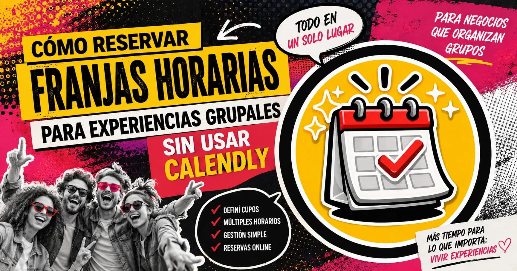 Plataforma Celebrae para gestión de franjas horarias en experiencias grupales