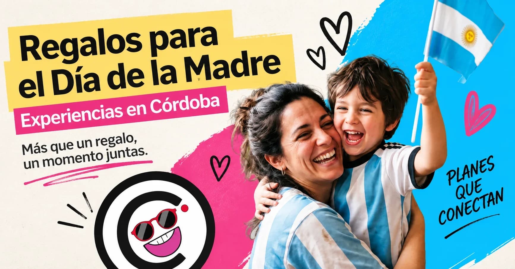 Madre e hija riendo mientras participan en una experiencia grupal