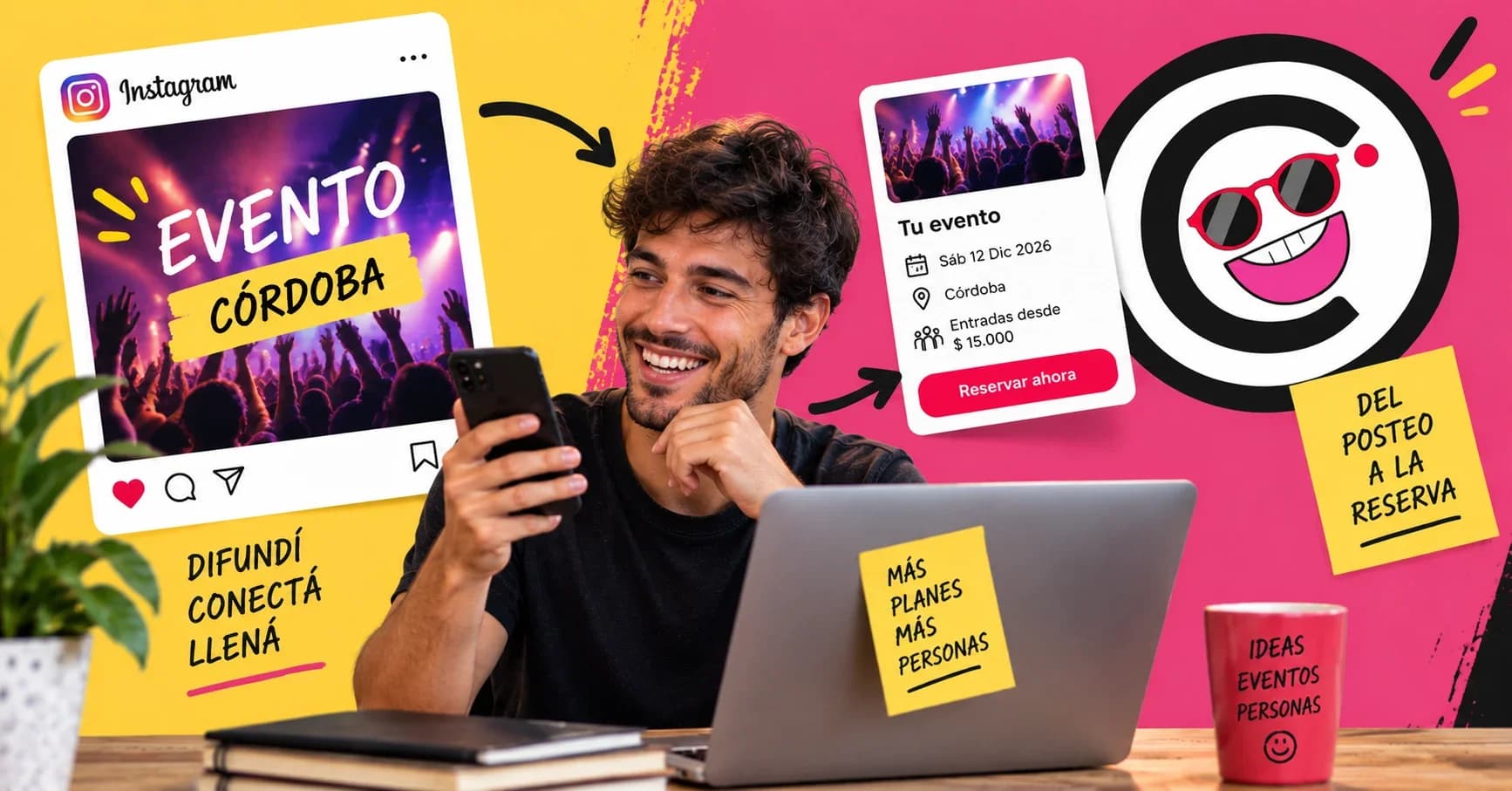 Comparativa entre Instagram y Celebrae para promocionar eventos en Córdoba
