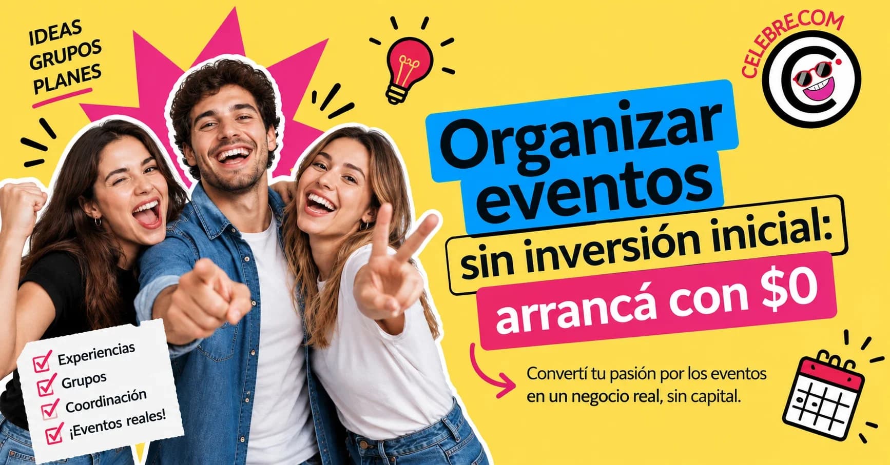 Persona organizando un evento con una tablet, simbolizando la gestión sin inversión inicial.