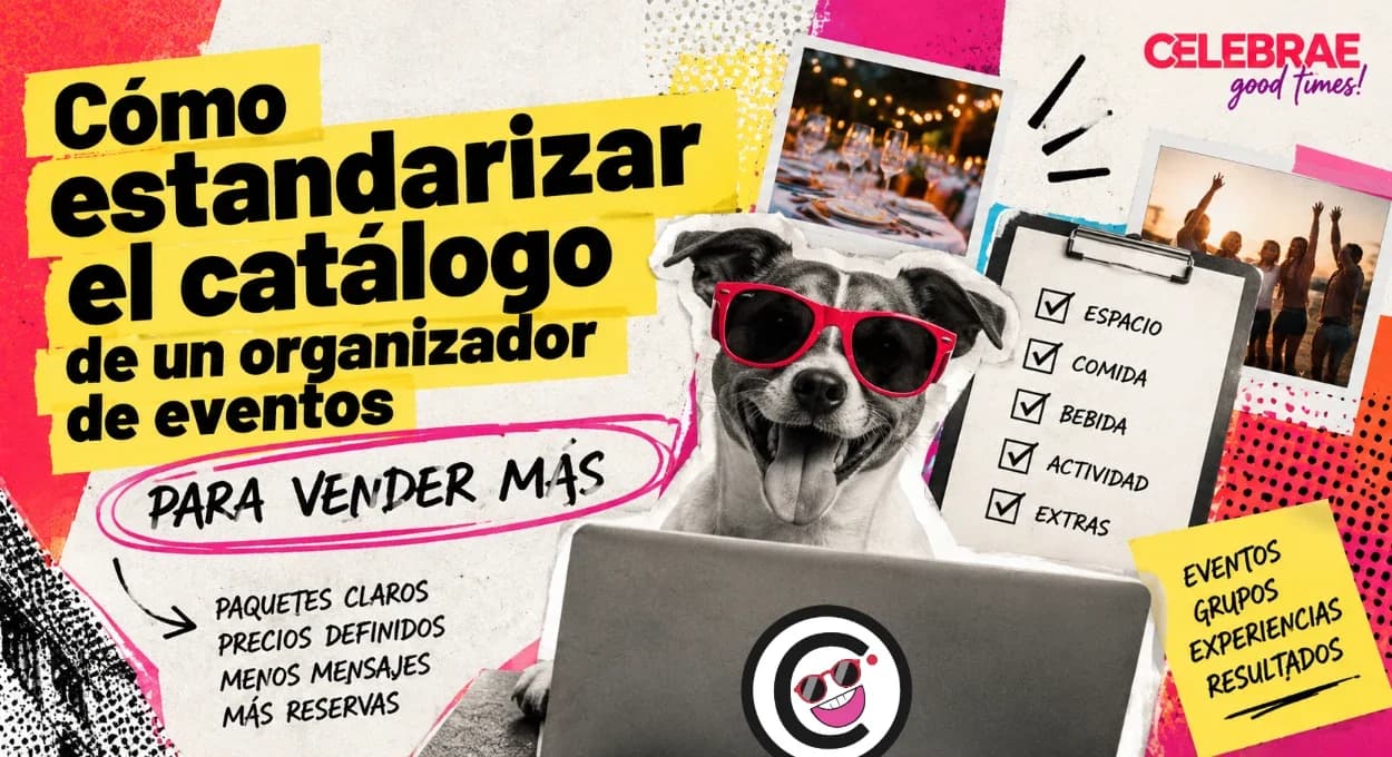 Imagen destacada sobre cómo estandarizar el catálogo de un organizador de eventos