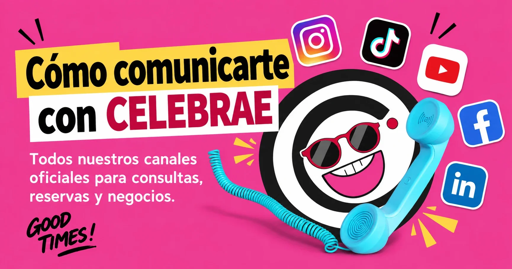 Canales oficiales de comunicación de Celebrae