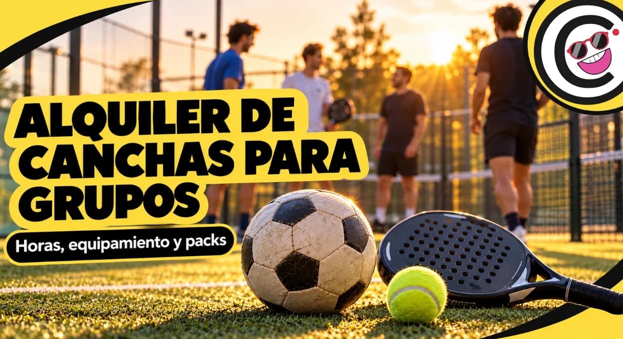 Cancha de pádel o fútbol con personas jugando en grupo