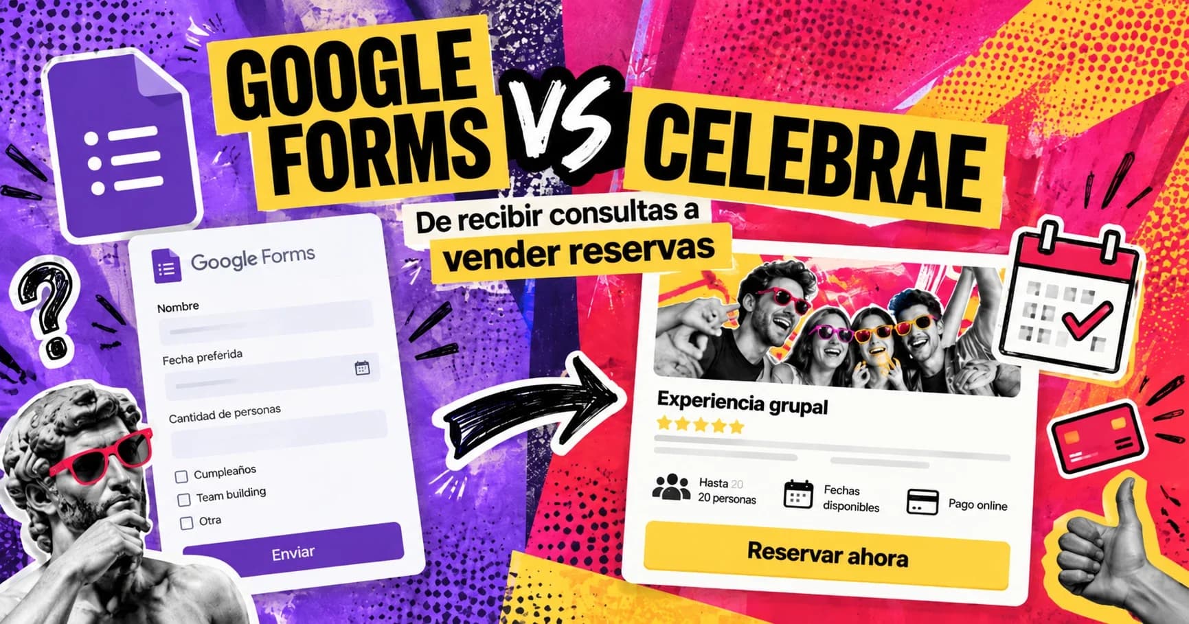 Comparativa entre Google Forms y Celebrae para la gestión de reservas grupales