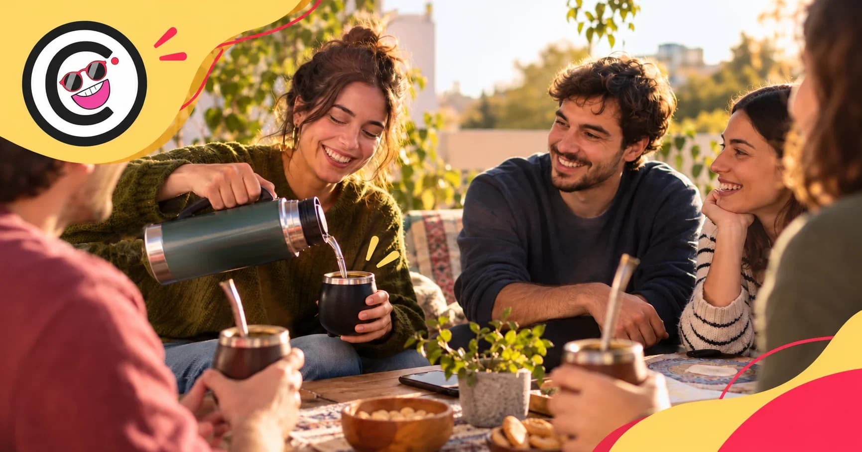 Ronda de mate compartiendo con amigos - tradición argentina