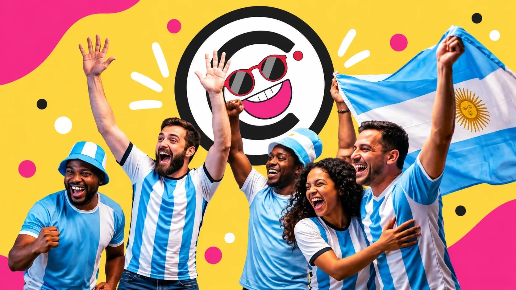 Grupo de amigos compartiendo mate y risas, representando la amistad argentina.