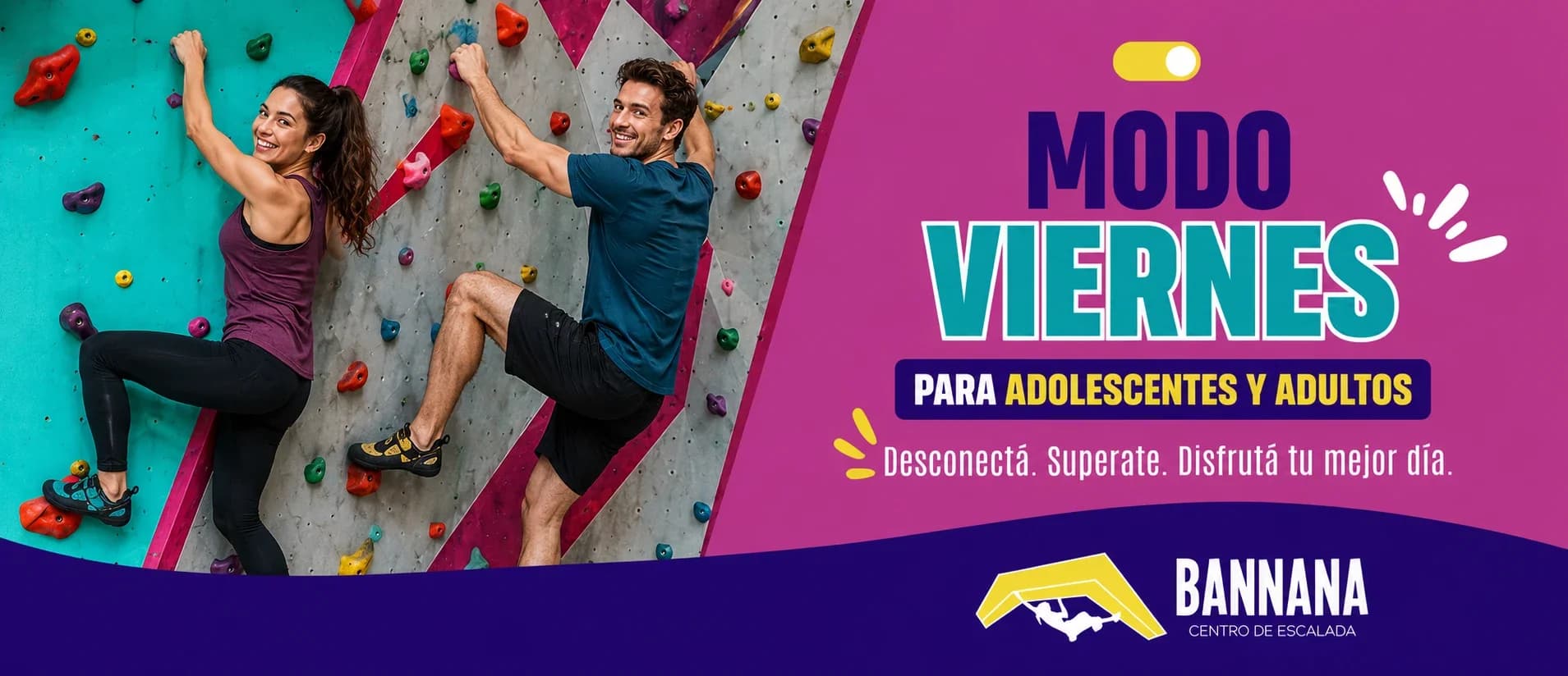 Festejo Escalada en Grupo con Profesor Exclusivo - MODO VIERNES