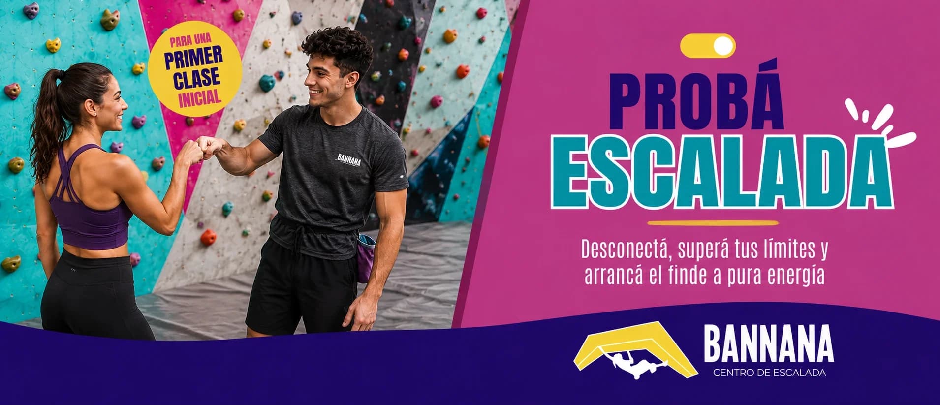 Clase de Prueba de Escalada en Bannana Centro de Escalada