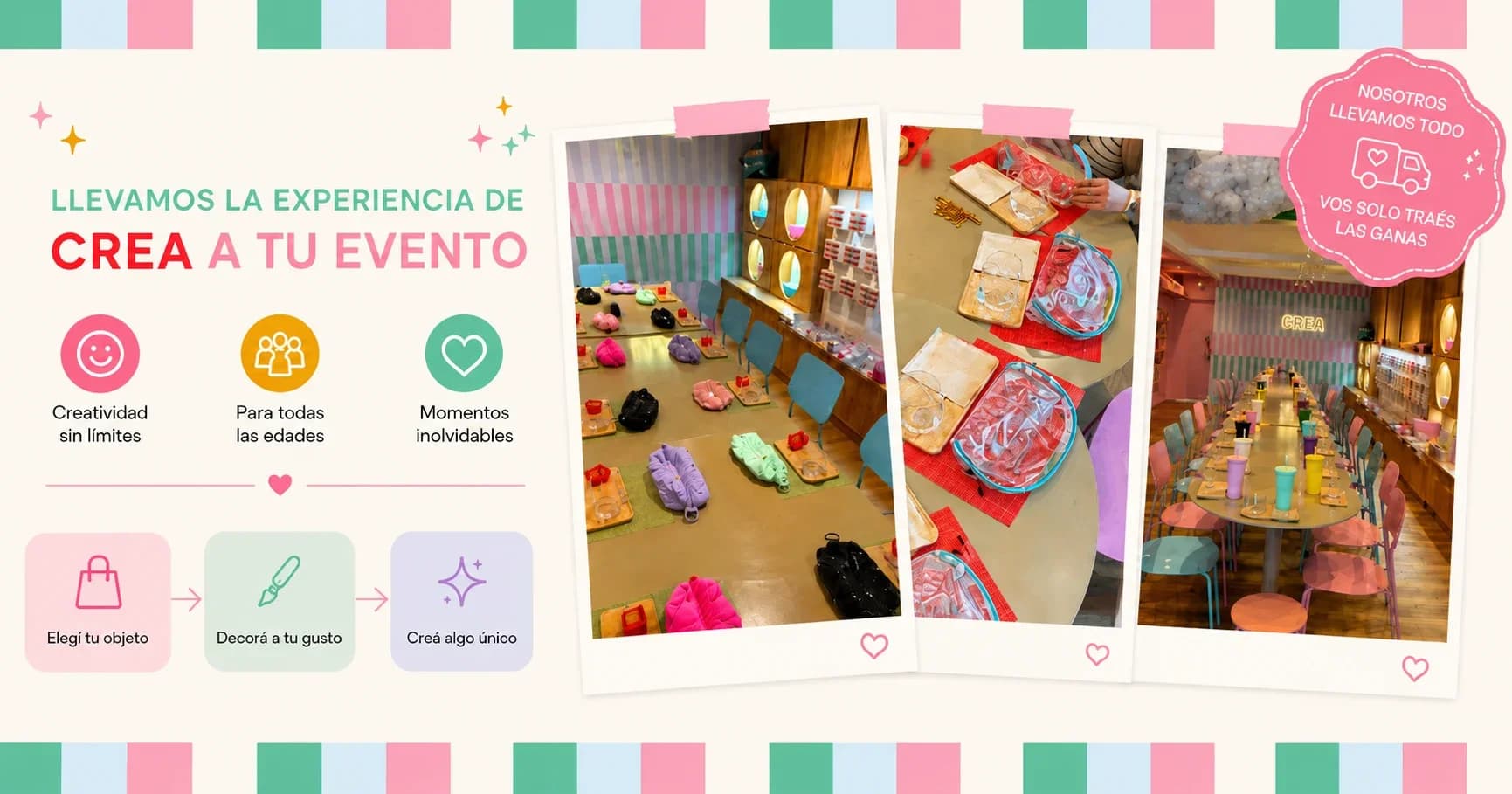 Taller Creativo Móvil: Diseña tu Objeto Único en tu Evento